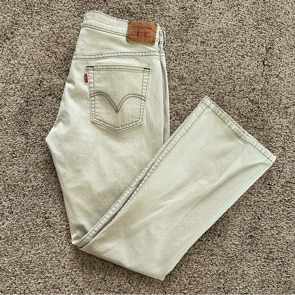 Y2K Levi’s Nouveau 515 Boot Cut Low Rise Stretch Light Tan Jeans Women’s Sz 10